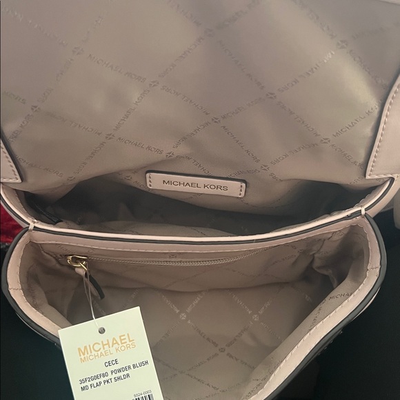 NEW Powder Blush Cece Medium Faux Leather Shoulder Bag Michael Kors - Picture 4 of 7